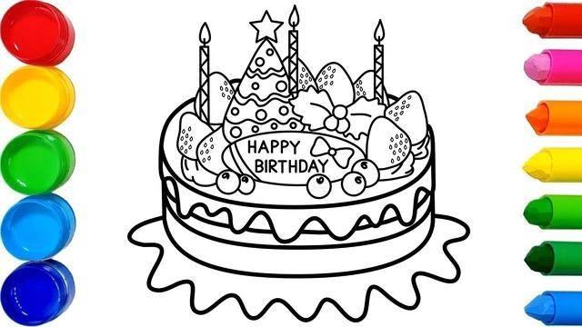 生日蛋糕简笔画 生日蛋糕简笔画可爱