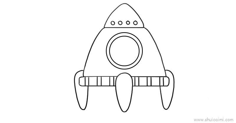 太空飞船儿童画怎么画 太空飞船简笔画画法