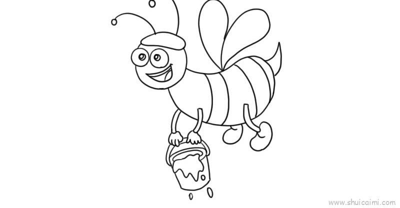 小蜜蜂儿童画怎么画 小蜜蜂简笔画简单