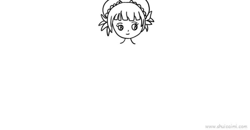 古风美女儿童画怎么画 古风美女简笔画步骤