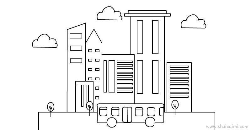 城市儿童画怎么画 城市简笔画画法