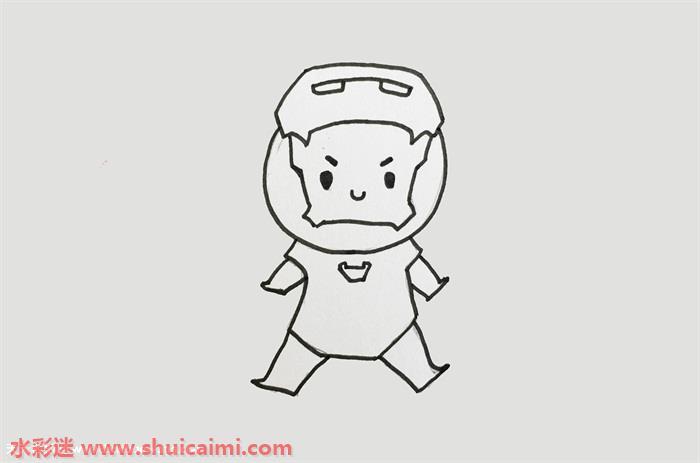 钢铁侠全身怎么画 钢铁侠全身简笔画简单又漂亮彩色