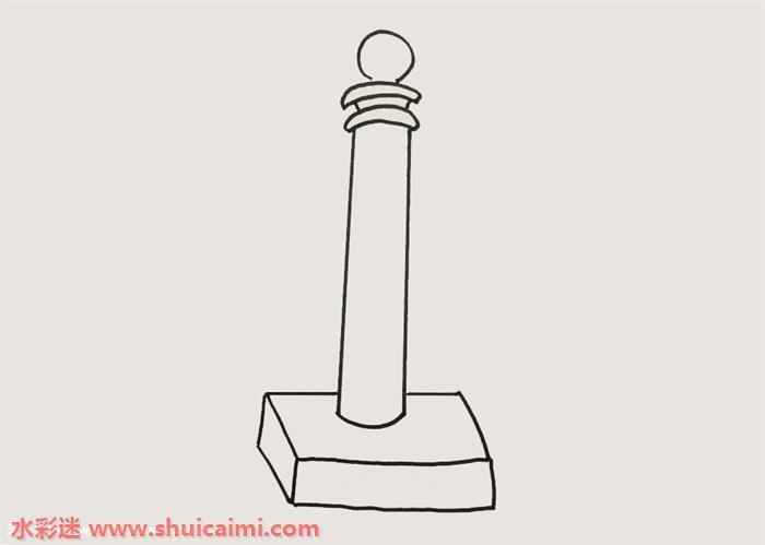 柱子怎么画 柱子简笔画步骤图