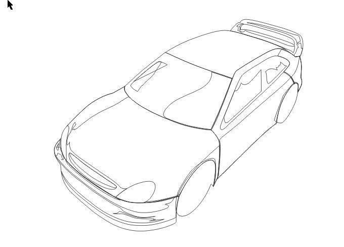 赛车简笔画 赛车简笔画帅气