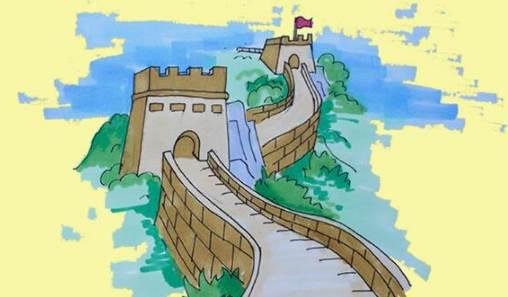 万里长城简笔画 万里长城简笔画图片