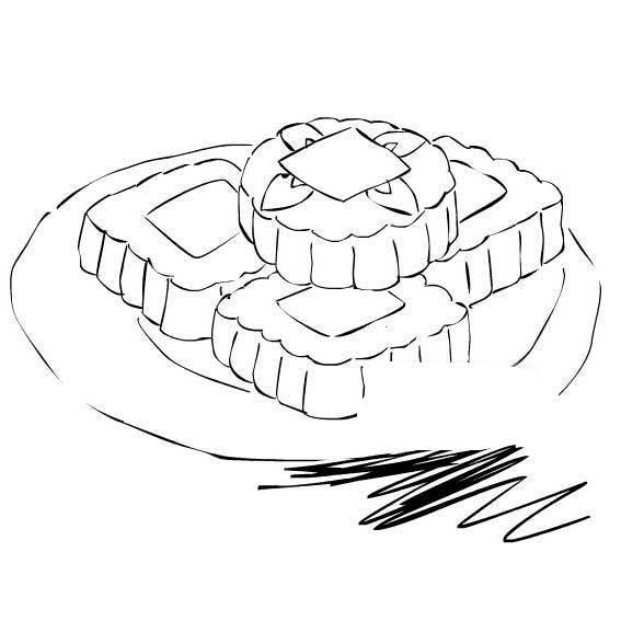 月饼简笔画 月饼简笔画儿童画