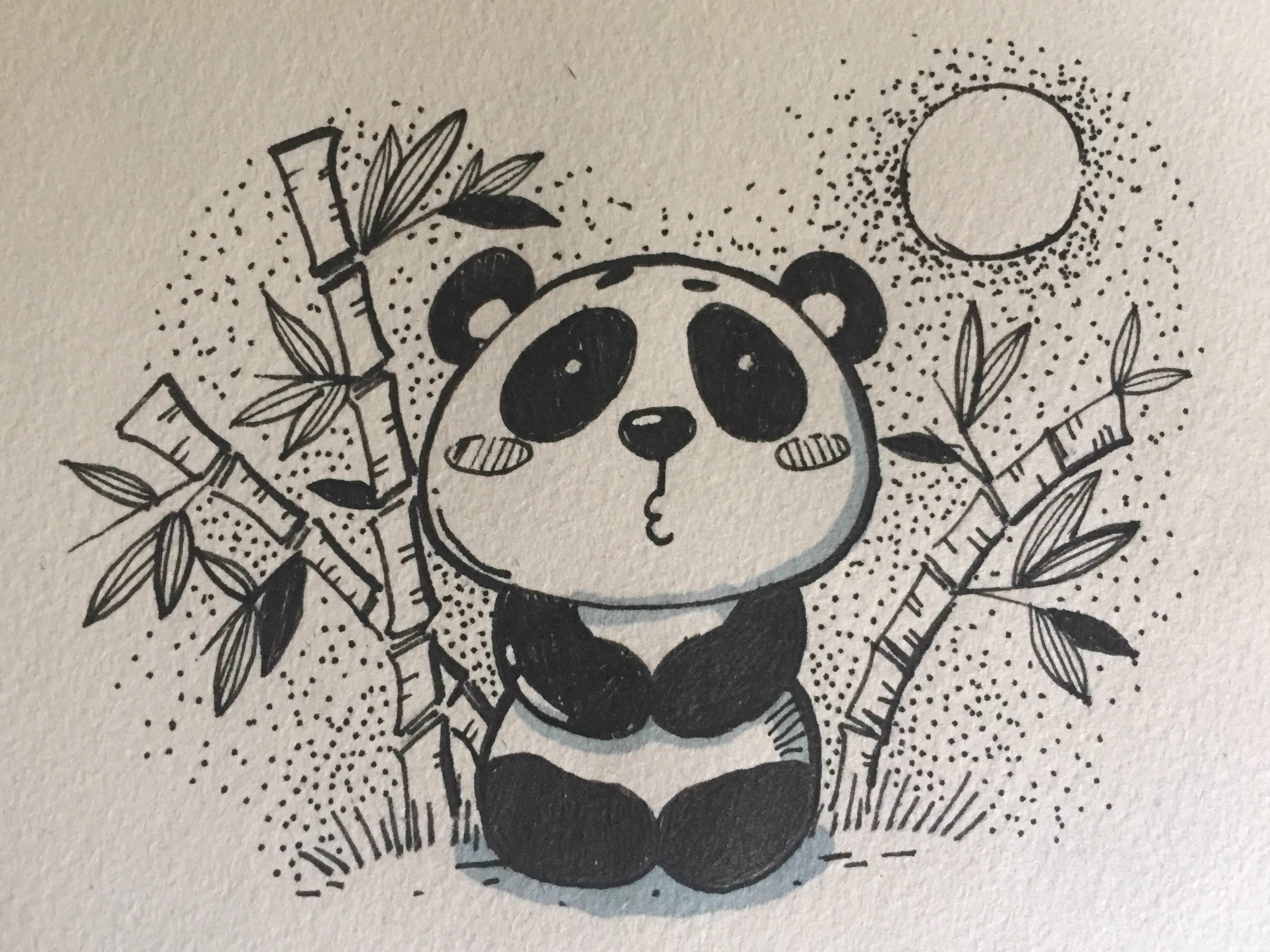 熊猫简笔画 熊猫简笔画图片