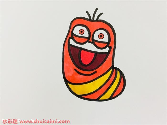 爆笑虫子怎么画 爆笑虫子简笔画漂亮