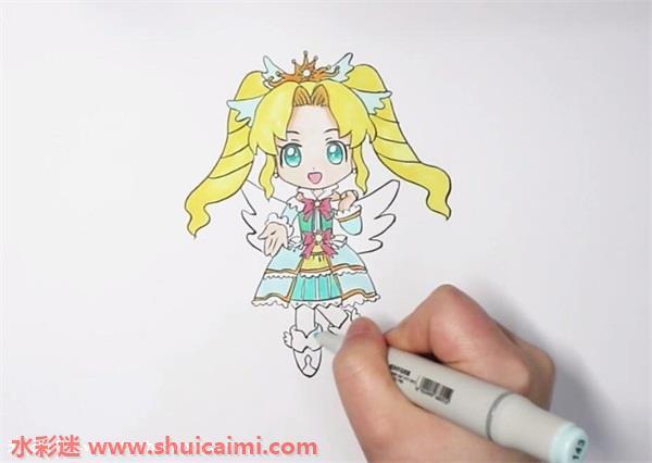 彩俐公主怎么画 彩俐公主简笔画漂亮彩色