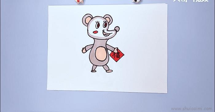 福气鼠儿童画怎么画 福气鼠简笔画简单又好看