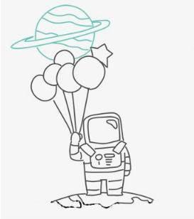 太空人简笔画 太空人简笔画简单又漂亮