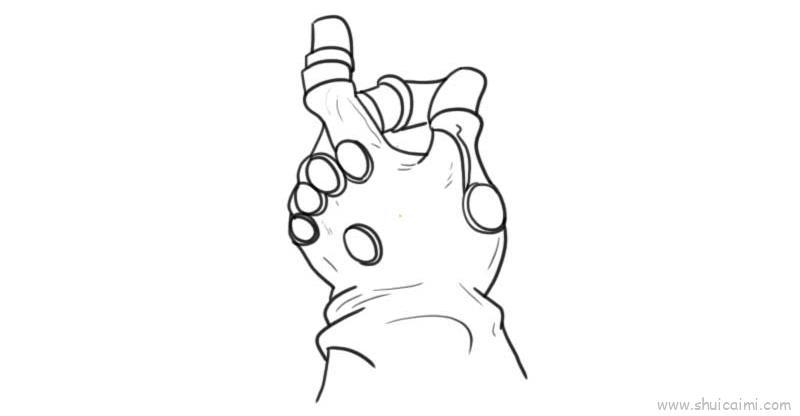 无限手套儿童画怎么画 无限手套简笔画简单又好看