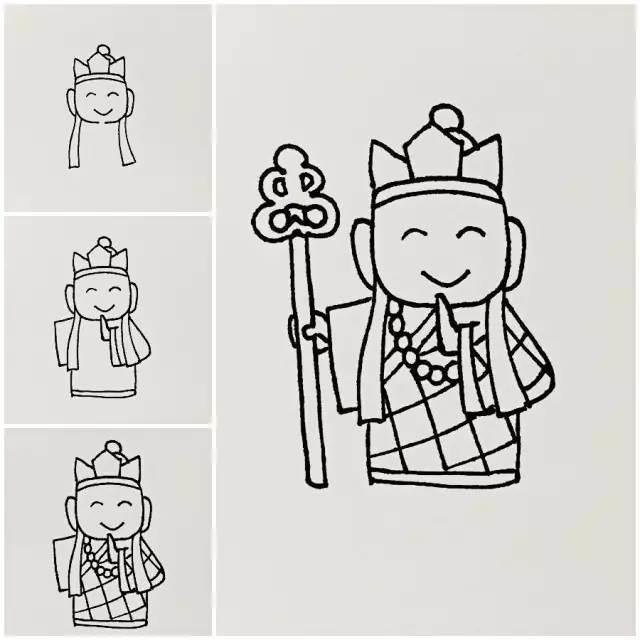 唐僧简笔画 唐僧简笔画简单又帅气