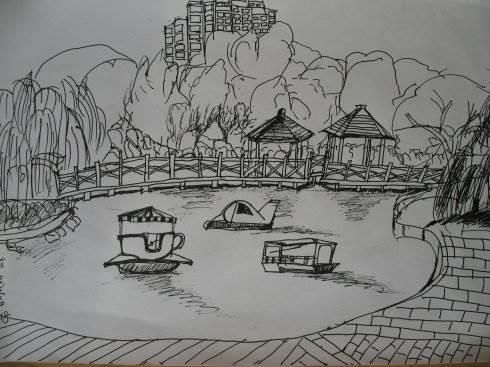 公园简笔画 公园简笔画简单又漂亮