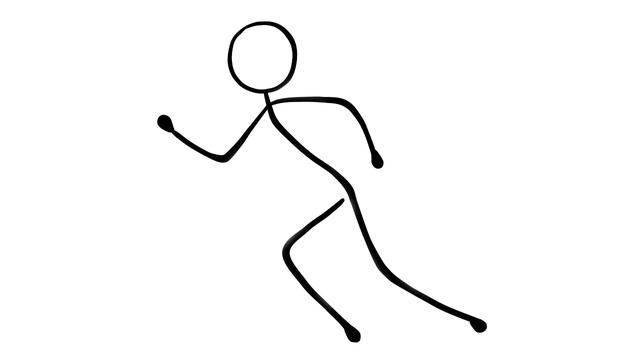 跑步简笔画图片大全 人物跑步简笔画图片大全