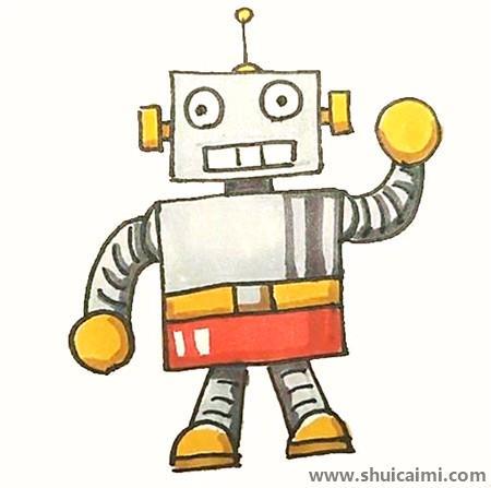 机器人儿童简笔画