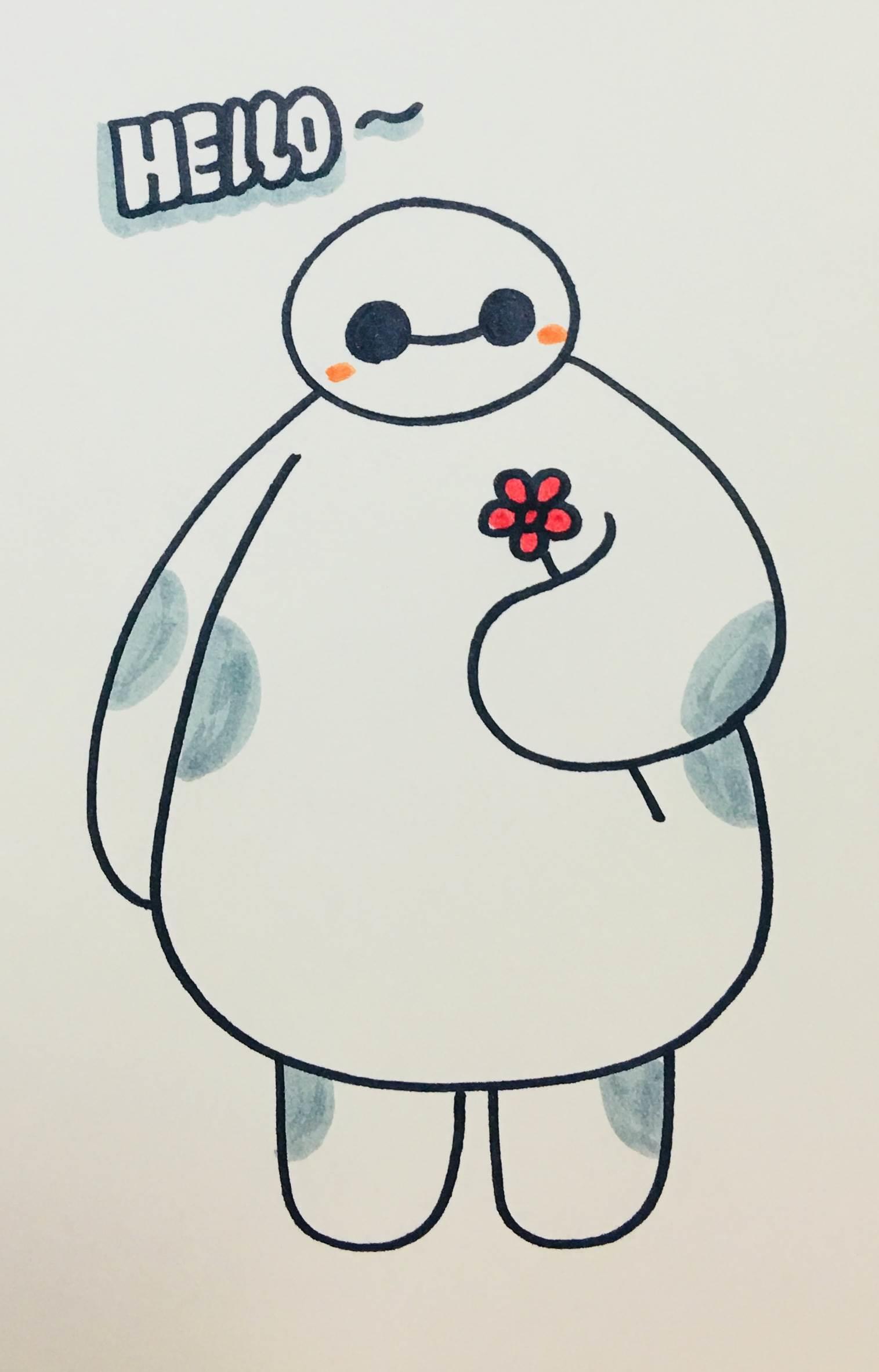 大白简笔画图片大全 大白简笔画图片大全可爱卡通