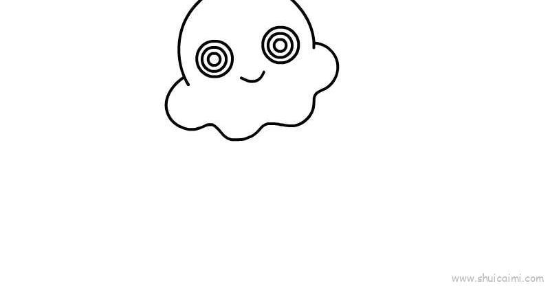 水母儿童画怎么画 水母简笔画图片大全