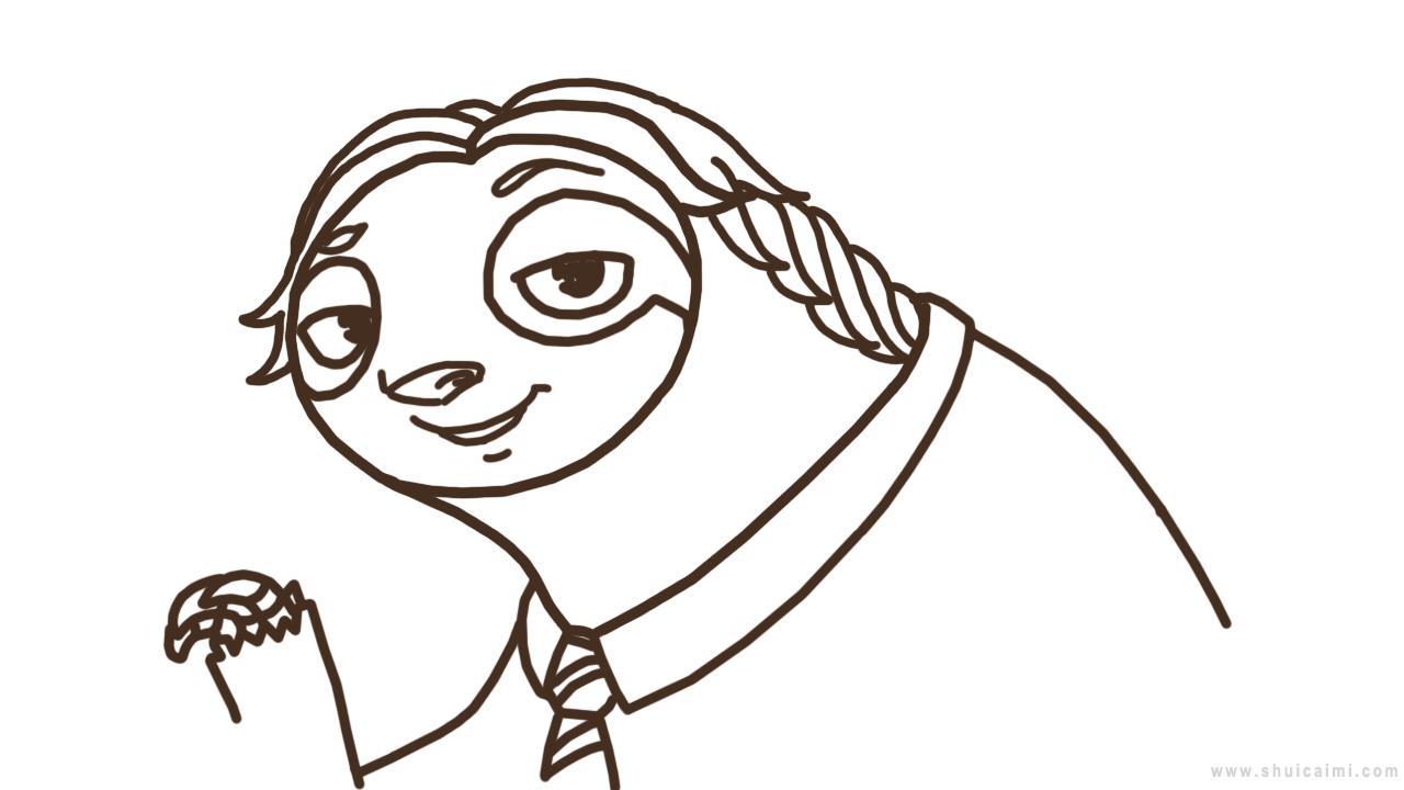 疯狂动物城简笔画怎么画 疯狂动物城简笔画图片大全