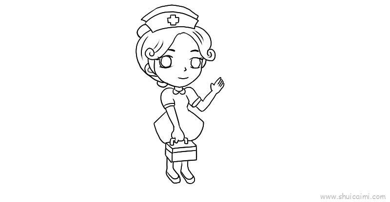 白衣天使儿童画怎么画 白衣天使简笔画画法