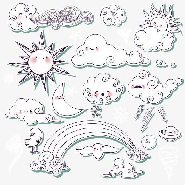 简笔画云朵 简笔画云朵图片大全