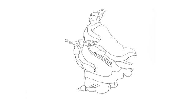 屈原的简笔画怎么画 屈原简笔画顺序