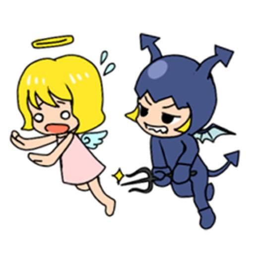 小天使和恶魔简笔画 小天使和恶魔简笔画怎么画