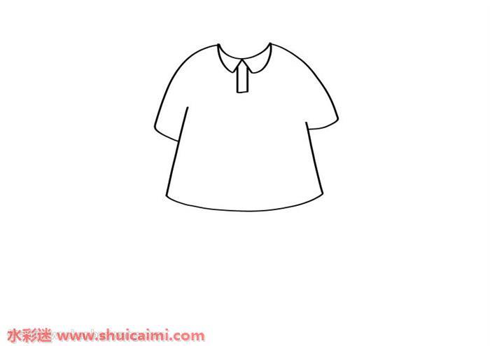 校服怎么画 校服简笔画简单好看彩色