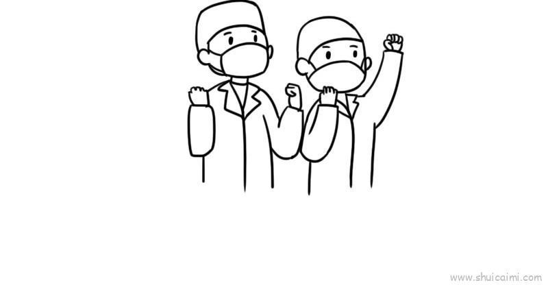 共抗疫情儿童画怎么画 共抗疫情简笔画好看