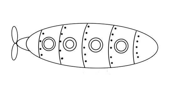 潜水艇简笔画 潜水艇简笔画儿童画