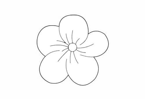 桃花简笔画 桃花简笔画彩色