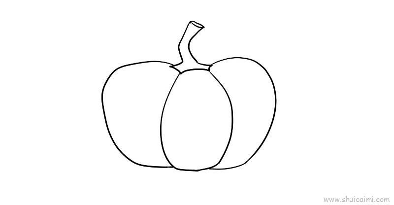 大南瓜儿童画怎么画 大南瓜简笔画简单