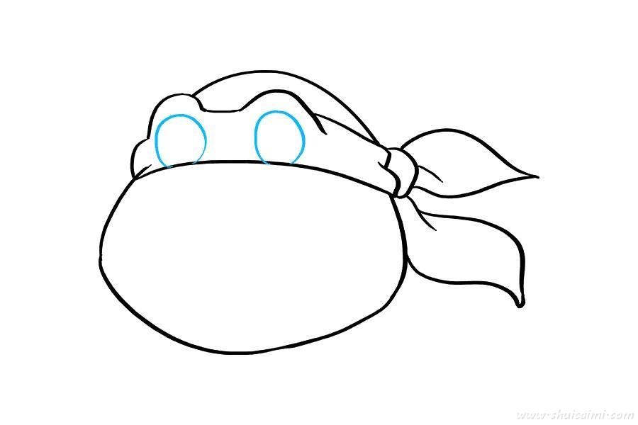 忍者神龟头部怎么画 忍者神龟头部简笔画画法