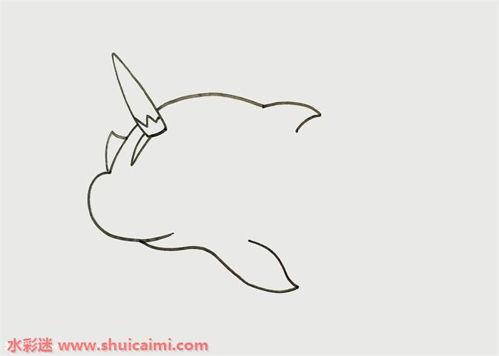 涂颜色鲲简笔画怎么画步骤教学