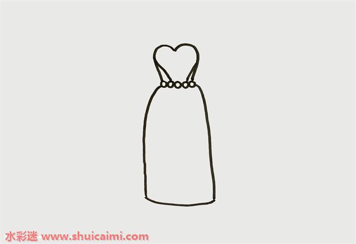 公主裙子怎么画 公主裙子简笔画彩色