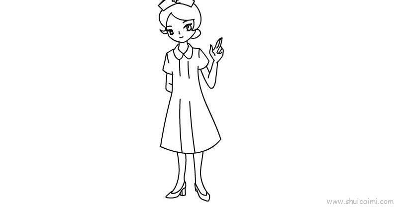 护士教程儿童画怎么画 护士教程简笔画好看