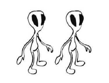 外星人简笔画 外星人简笔画可爱