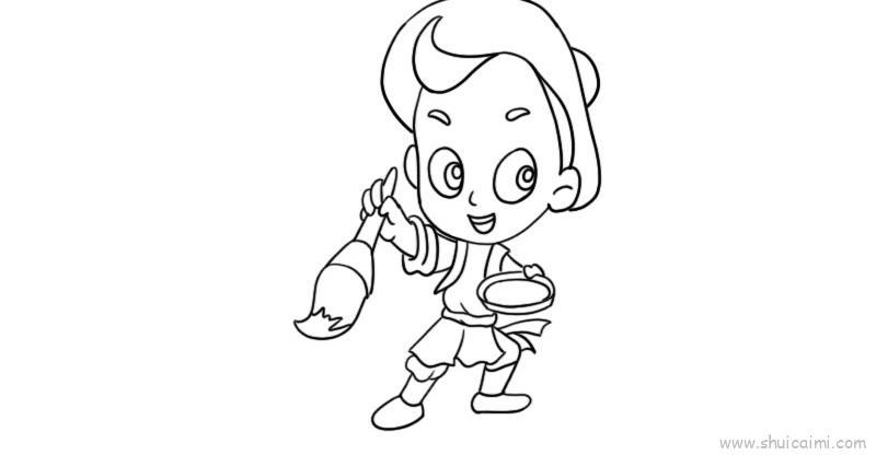 神笔马良儿童画怎么画 神笔马良简笔画简单