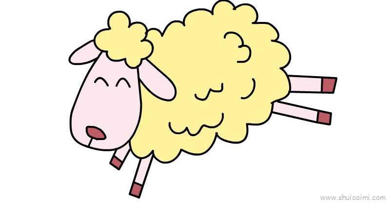绵羊儿童画怎么画 绵羊简笔画顺序