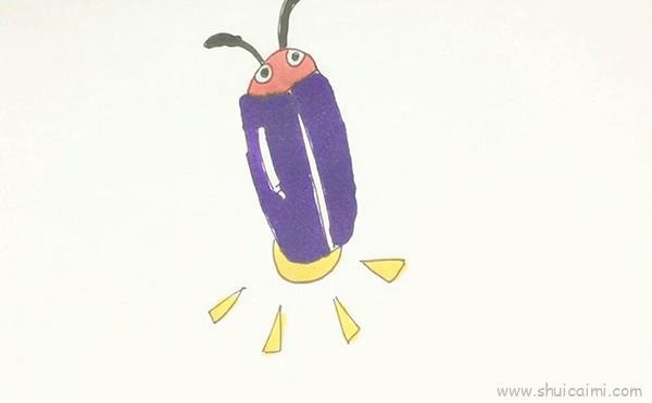 萤火虫儿童画怎么画 萤火虫简笔画图片