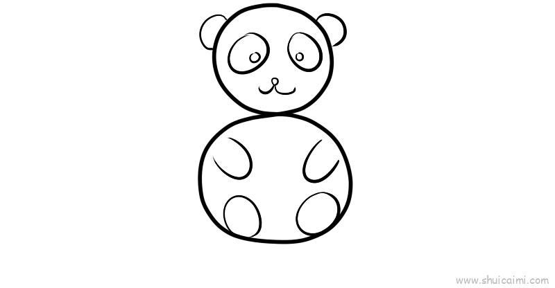 用数字画动物之熊猫儿童画怎么画 用数字画动物之熊猫简笔画简单又好看