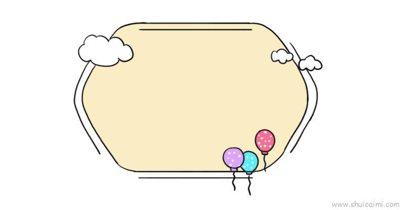 元旦气球边框儿童画怎么画 元旦气球边框简笔画步骤