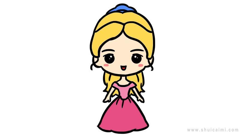 公主简笔画怎么画 公主简笔画图片