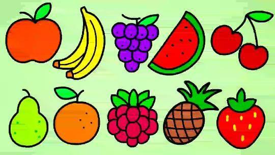水果蔬菜简笔画图片大全 水果蔬菜简笔画图片大全大图彩色