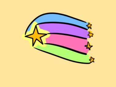 流星简笔画图片 流星简笔画彩色