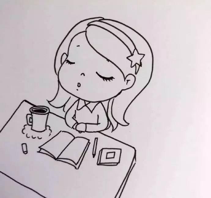 简笔画人物少女 漫画简笔画人物少女