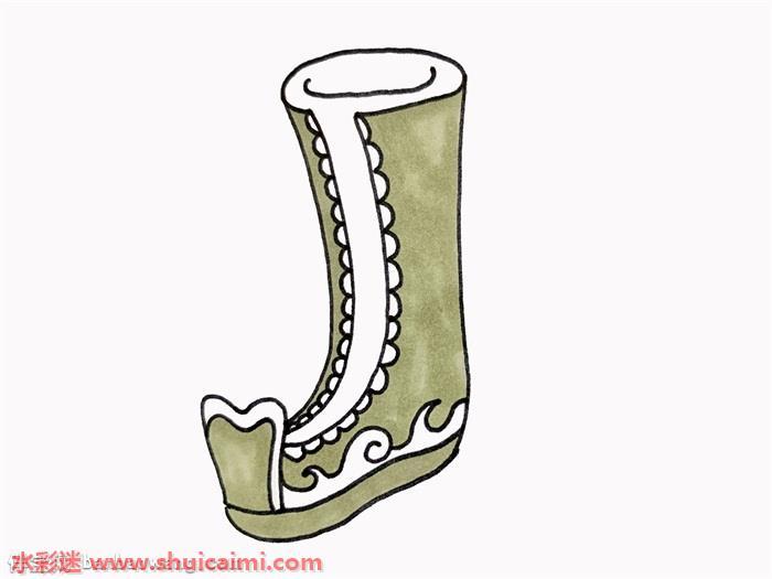 古代鞋子怎么画 古代鞋子简笔画图片彩色