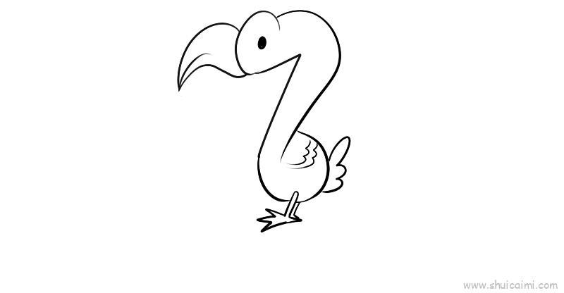 用数字画动物之大鹅儿童画怎么画 用数字画动物之大鹅简笔画图片