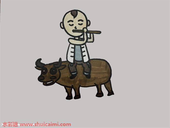 王二小放牛怎么画 王二小放牛简笔画步骤图