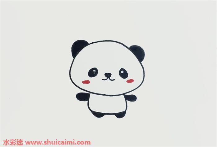简易熊猫简笔画怎么画简单彩色
